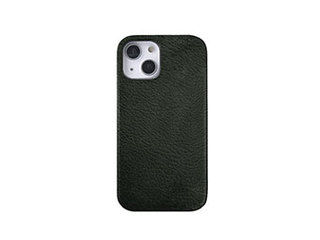 abbi SIGNATURE abbi SIGNATURE VINTAGE イタリアンレザーバックカバー for iPhone 14 緑であること うしろ側押しかぶせる型 ABS24053i14G