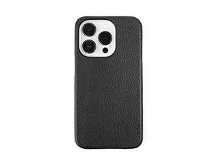 abbi SIGNATURE abbi SIGNATURE VINTAGE イタリアンレザーバックカバー for iPhone 14 Pro 黒いこと うしろ側押しかぶせる型 ABS24074
