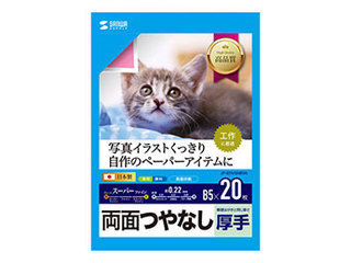 サンワサプライ 【5個セット】 サンワサプライ インクジェット用両面印刷紙・厚手 JP-ERV5NB5NX5