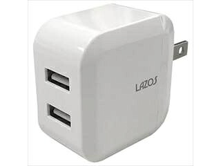 Lazos 20個書き割り Lazos AC申し受ける器 2口3.4A 白いこと L-3.4ACX20