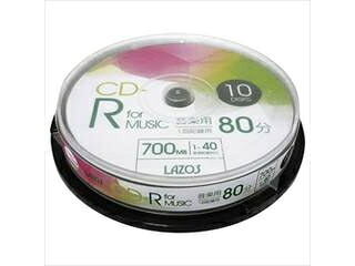 Lazos 400枚セット(10枚X40個) Lazos 音楽用CD-R L-MCD10PX40