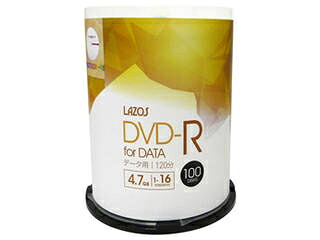 Lazos 5個セット Lazos データ用 DVD-R 100枚組 L-DD100PX5|ムラウチ