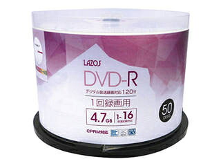Lazos 10個セット Lazos 録画用 DVD-R 50枚組 L-CP50PX10|ムラウチ