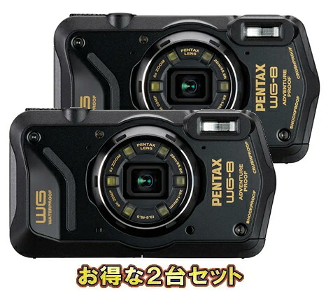 PENTAX ペンタックス WG-8 黒いこと×2台仕かける【wg8set】