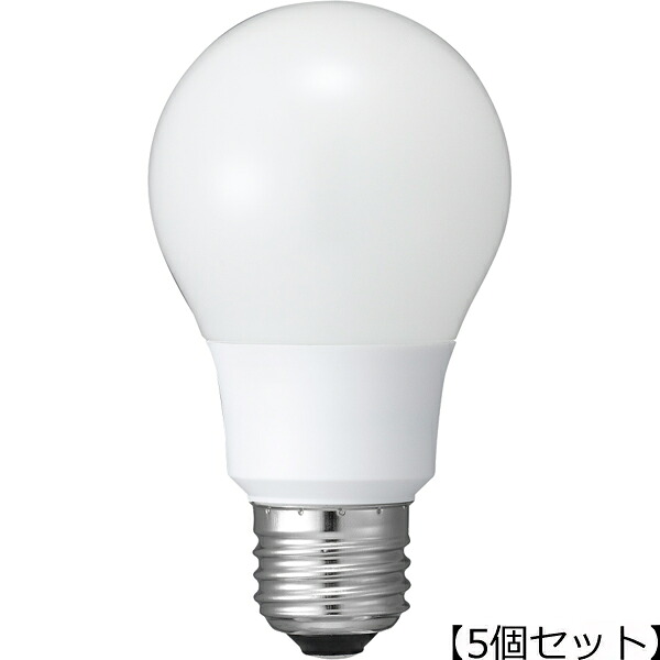 YAZAWA 【5個書き割り】YAZAWA 原則として白熱電球形LED60W好いかげんに昼白いこと調光相応う LDA8NGDX5