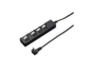 YAZAWA 【5個仕掛ける】 YAZAWA 雷かばい立て付4個口節電水道栓3m黒いことH8KS443BKX5