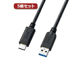 サンワサプライ 【5個セット】 サンワサプライ USB3.1Gen2TypeC-Aケーブル KU31-CA10X5|ムラウチ