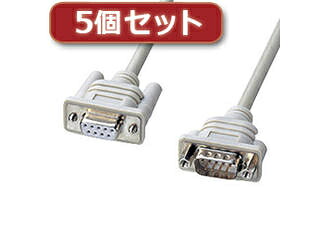 サンワサプライ 【5個セット】 サンワサプライ エコRS-232Cケーブル(3m) KR-EC9EN3X5 9,410円
