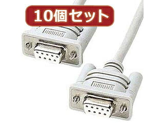 サンワサプライ 【10個仕掛ける】サンワサプライ RS-232C有線テレビ(モデム・TA用・0.75m) KRS-433XF-07KX10