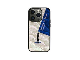 ikins ikins 天然貝ケース for iPhone 14 Pro Royal Blue 背面カバー型 I23584i14P
