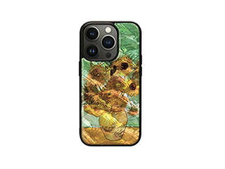 ikins ikins 天然貝ケース for iPhone 14 Pro ひまわり 背面カバー型 I23593i14P