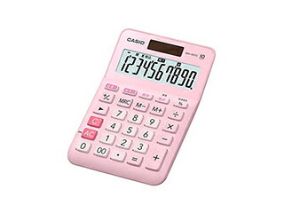 カシオ計算機 【5個セット】 カシオ計算機 W税率電卓 ミニジャストタイプ 10桁 ピンク MW-100TC-PK-NX5