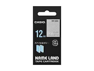 カシオ計算機 【5個セット】 カシオ計算機 ネームランドテープ 12mm 白文字 透明 XR-12AXX5
