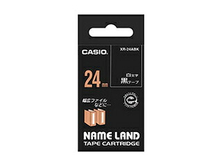 カシオ計算機 【5個書き割り】 カシオ計算機 ネームランドテープ 24粍 白文字記号 黒 XR-24ABKX5