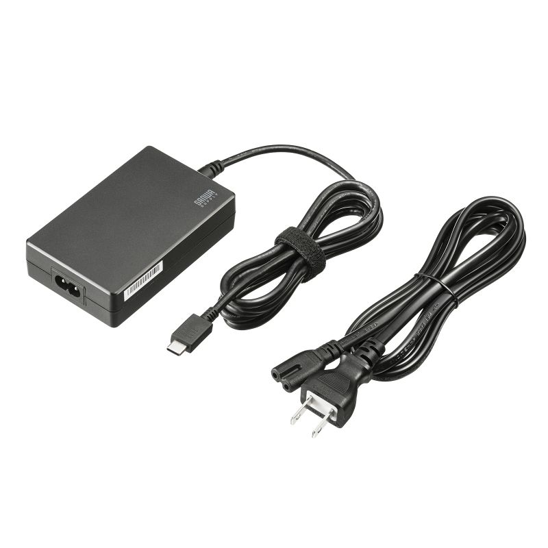 SANWA SUPPLY サンワサプライ USB PD対応AC充電器（PD100W・Type-Cケーブル一体型）ACA-PD94BK