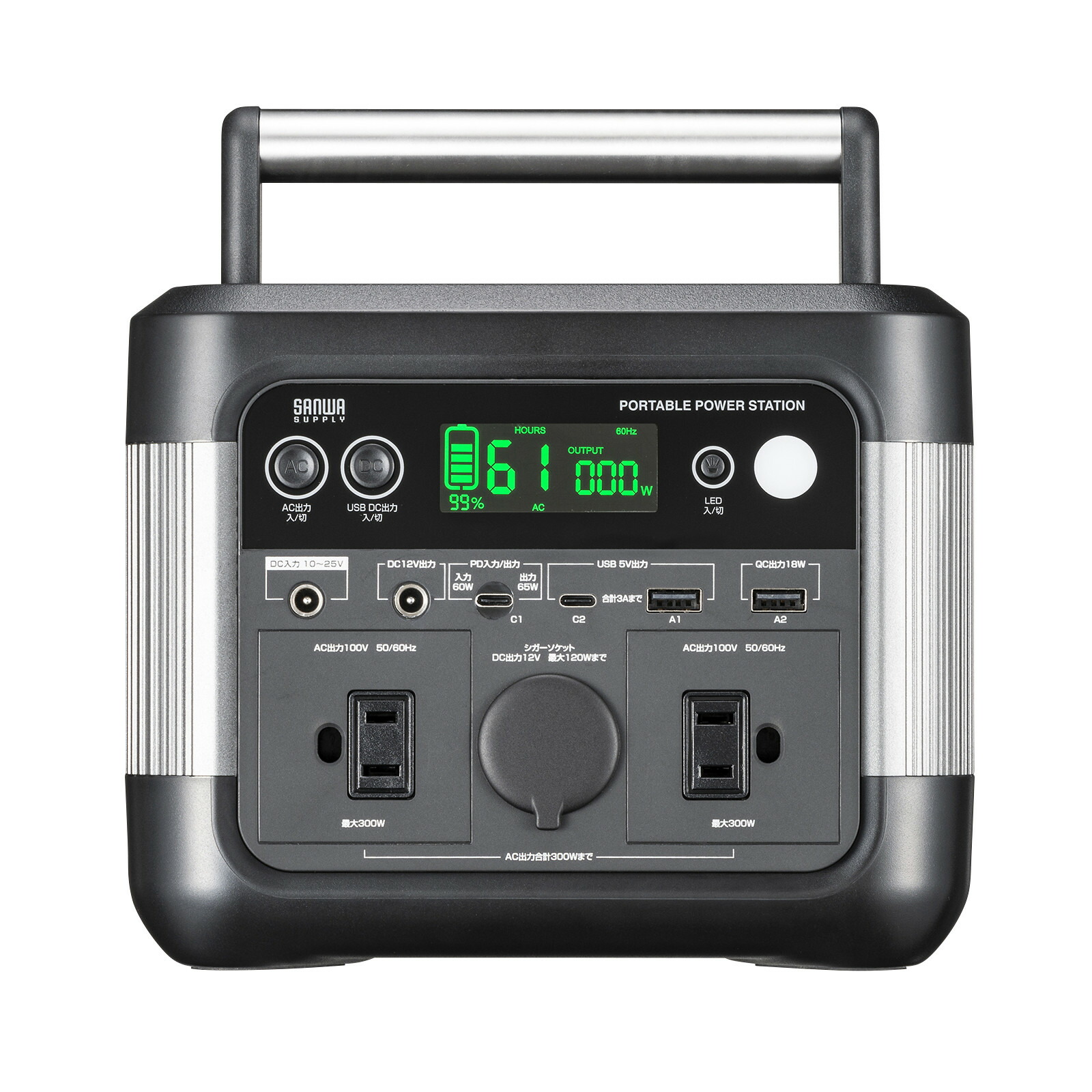 サンワサプライ ポータブル電源（296Wh）BTL-RDC33