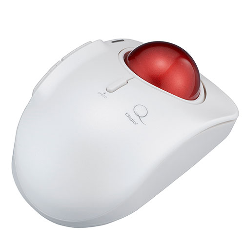 Digio Digio デジオ Qシリーズ 小型無線5ボタンレーザー式人差し指トラックボール ホワイト MUS-TRLF184W