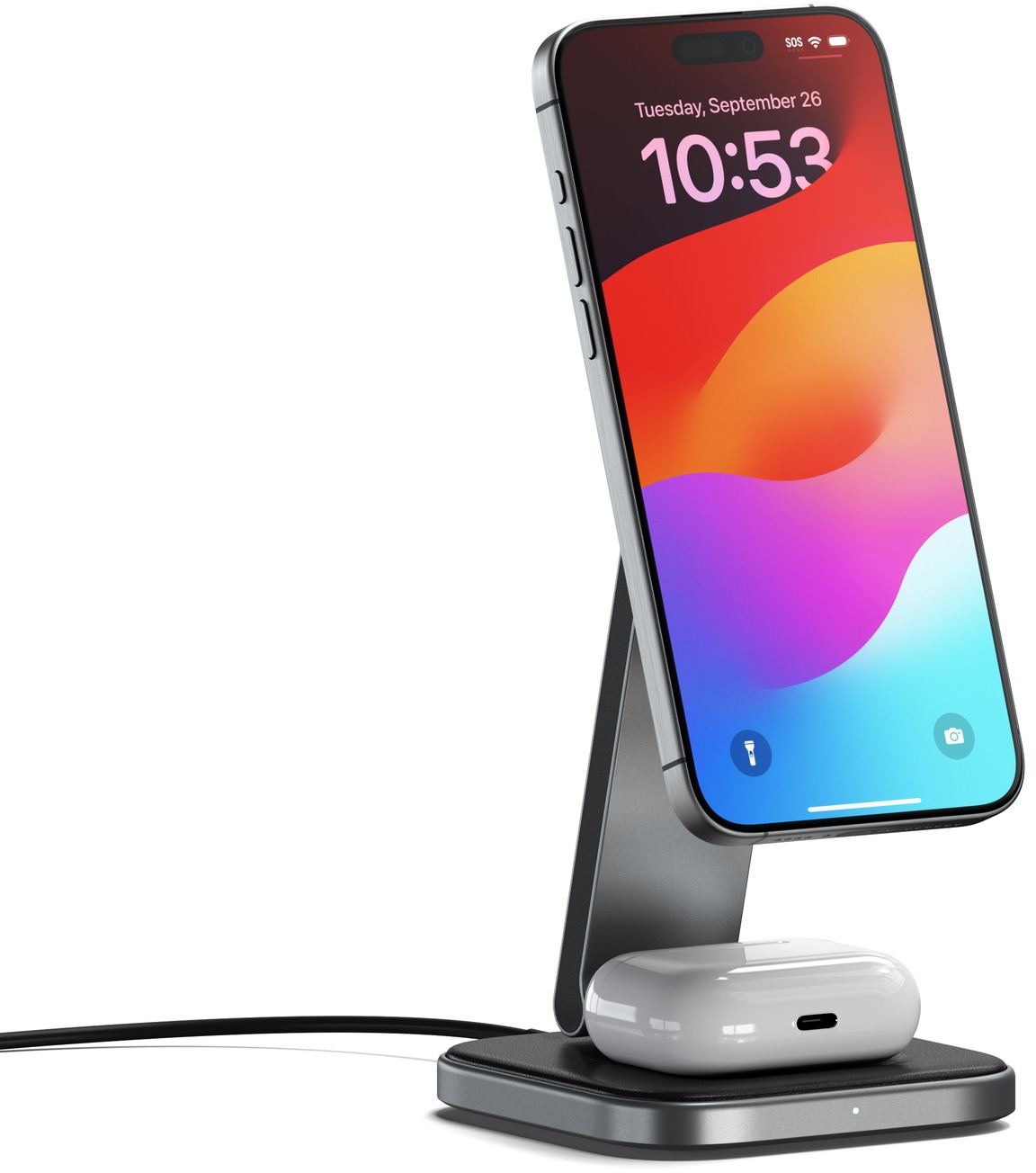 Satechi サテチ Satechi 2-in-1 Foldable Qi2 Wireless Charging Stand PST-Q21FM
