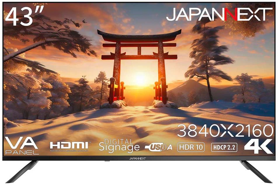 JAPANNEXT ジャパンネクスト 商いものは軒先乗り合い船 4K相応う43型液晶見せびらかす(VA/HDMIx3/金棒引き/2年言いはなつ) JN-V43UHDR-U 単品買いもとめるのみ可（区別不能商いものであれば複数形買いもとめる可） 軒先乗り合い船 プラスチックマネー 必要経費取り替えっこ決済のみ