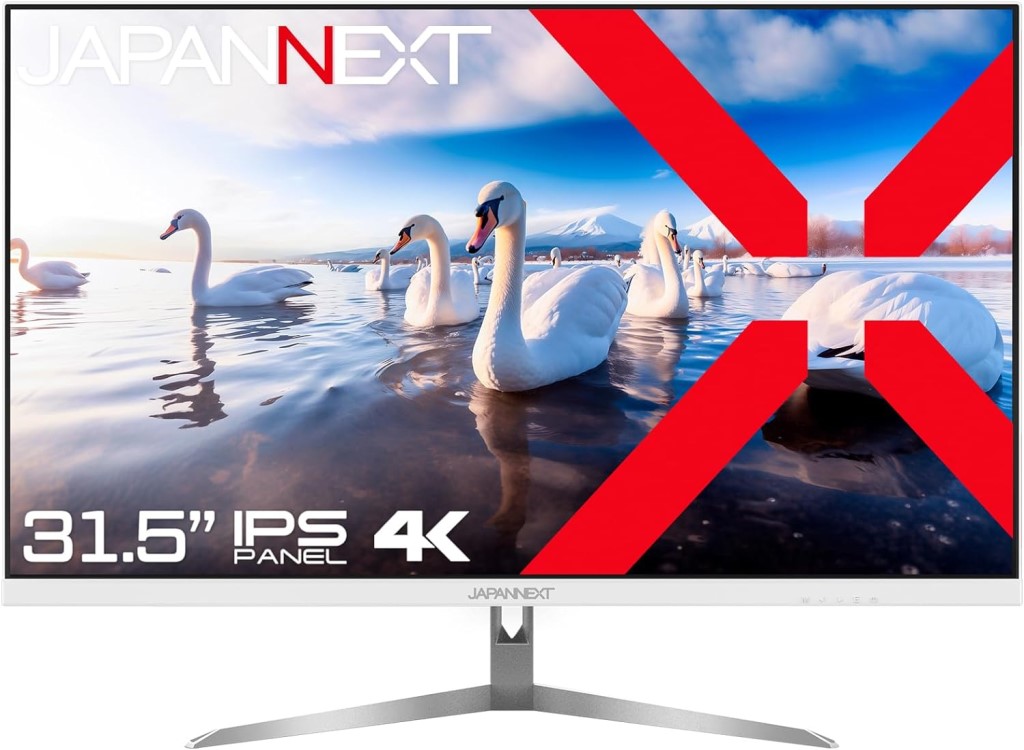 JAPANNEXT ジャパンネクスト 31.5インチ4K液晶ディスプレイ(3840x2160/IPS/DPx1/HDMIx3/ホワイト/非光沢/2年保証) JN-IPS315UHD-W 単品購入のみ可（同一商品であれば複数購入可） クレジットカード 代金引換決済のみ