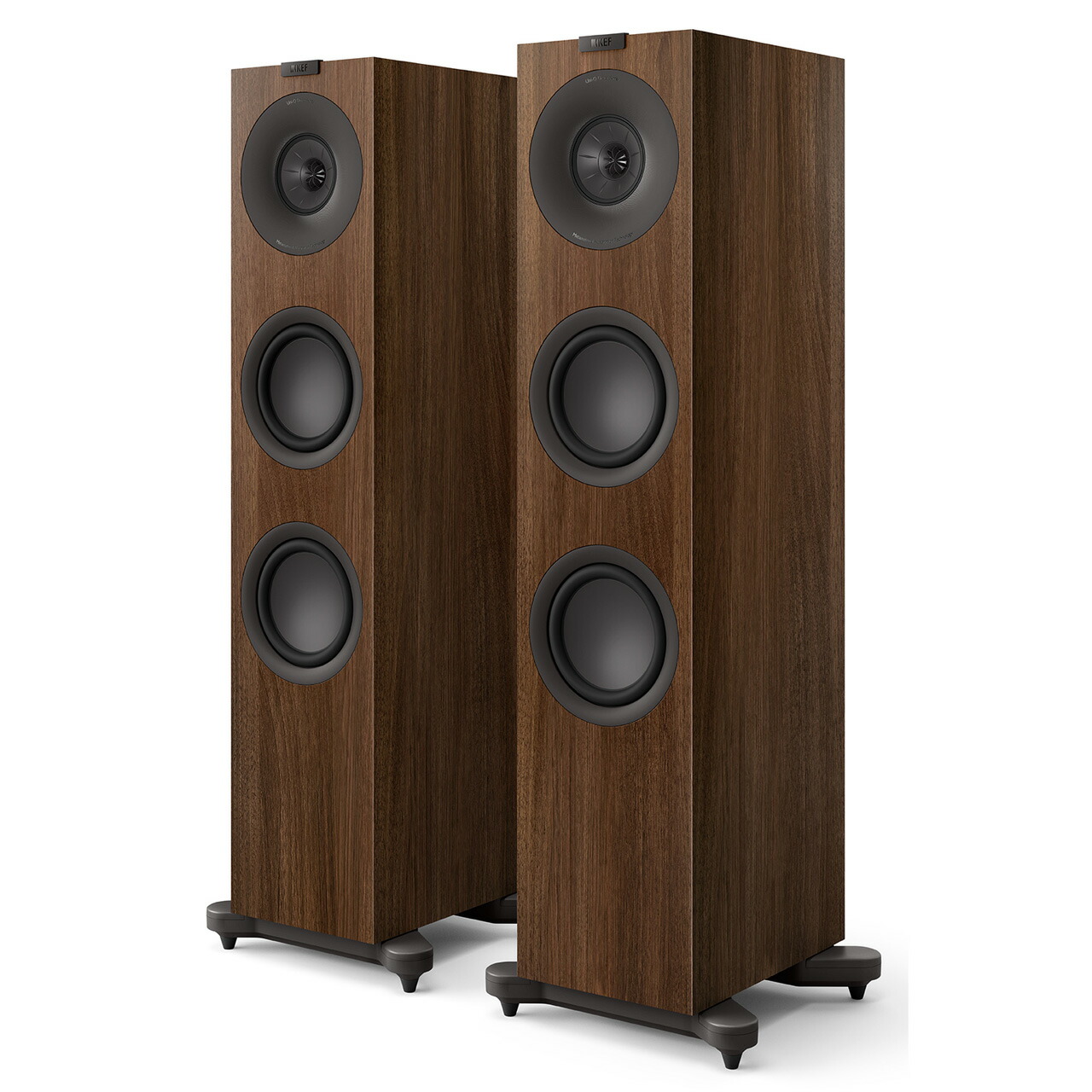 ※メーカー在庫僅少 KEF JAPAN Q7 Meta Walnut(ウォールナット)3ウェイ・フロアスタンド型スピーカー (ペア) 【沖縄・その他の離島は配送できません】 【配送時間指定不可】【当店のKEF製品は国内正規代理店品です】｜ムラウチ