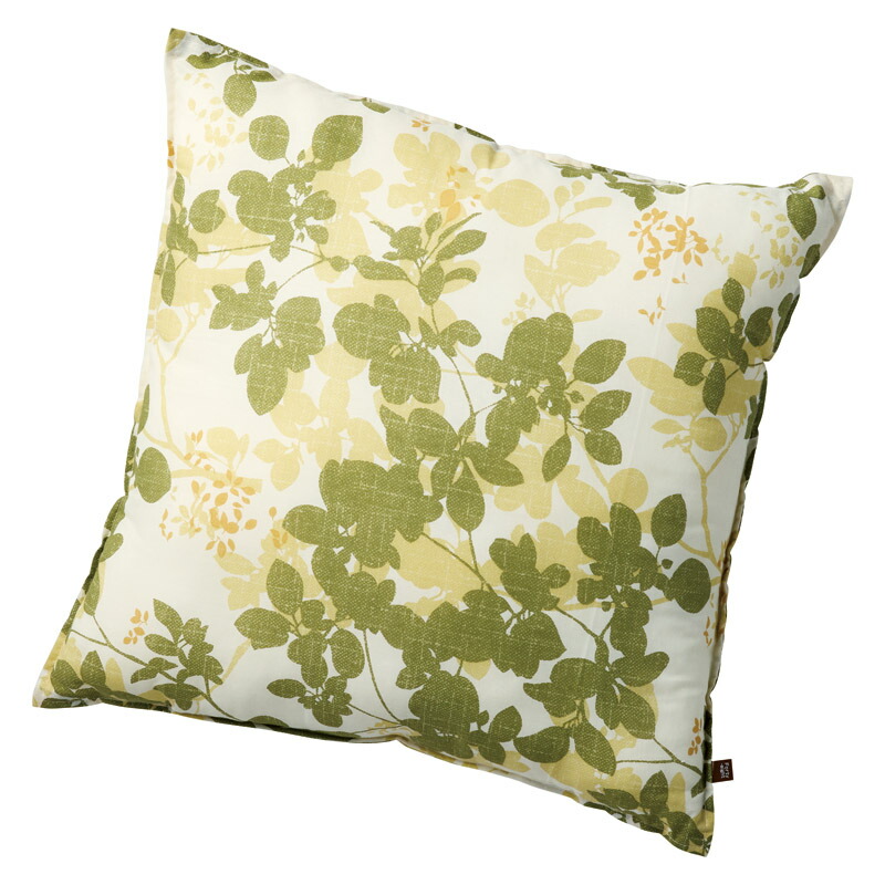 楽天市場】クッション グリーン 緑色 柄入 450×450mm エア