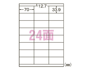 A・one/エーワン スーパーエコノミーシリーズ プリンタ用ラベル マット紙 A4判24面　L24AM500N