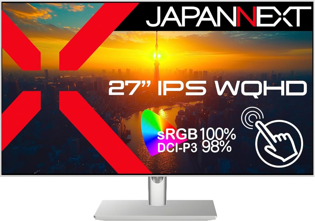 JAPANNEXT ジャパンネクスト WQHD27型液晶見せびらかす(振り合う/高さかい繕う/スイベル/中軸) JN-IPS27WQHDR-C65W-FLD-T 単品買いもとめるのみ可（区別不能商いものであれば複数形買いもとめる可） プラスチックマネー 必要経費取り替えっこ決済のみ