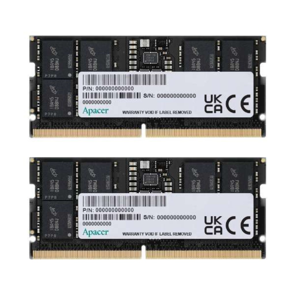 Apacer アペイサー FS.32GAA.PTRK2 DDR5-4800MHz ノートPC用メモリ 262pin CL-22 32GB(16GBx2枚組)3年保証