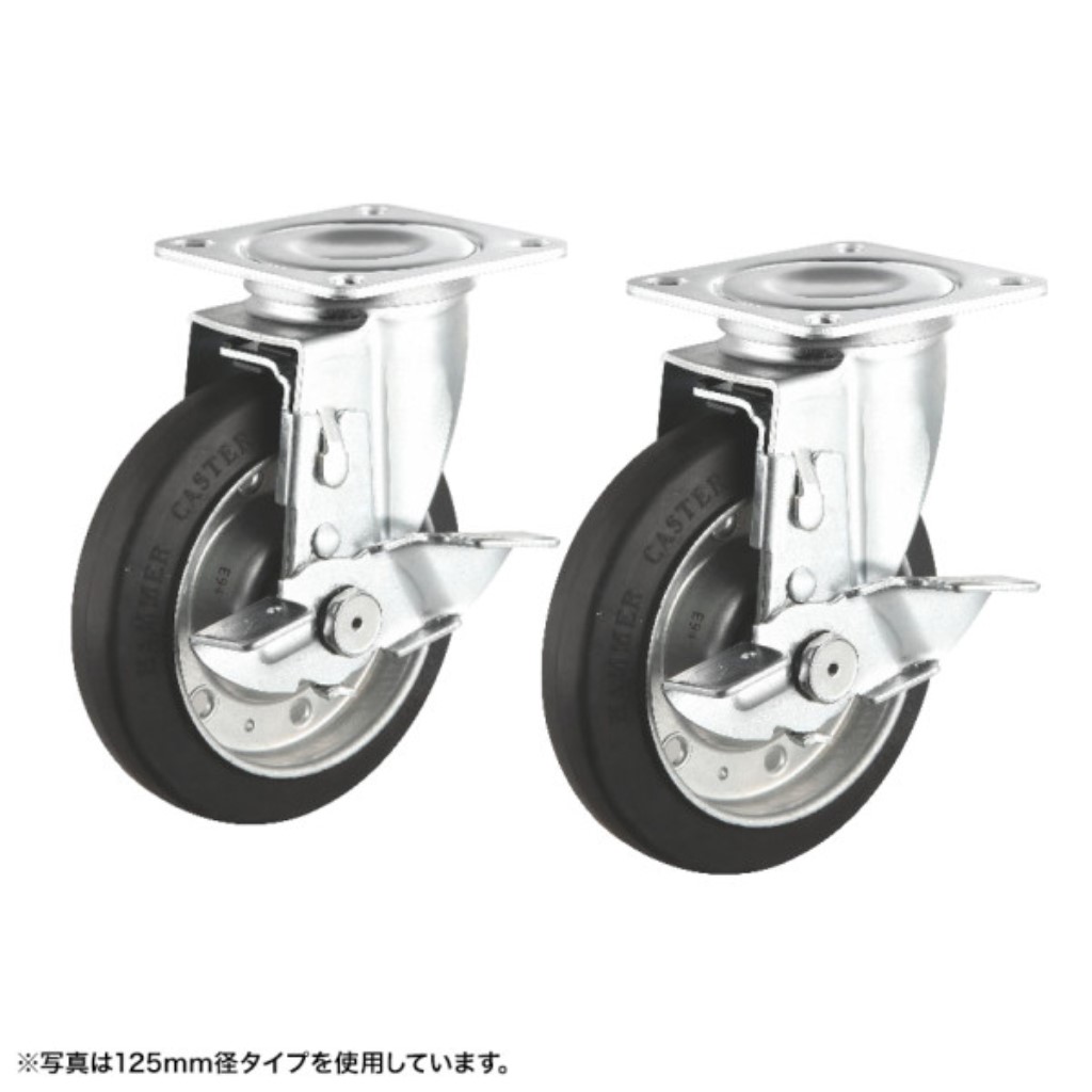 SANWA SUPPLY サンワサプライ CST-150ER-FRST2 汎用キャスター 150粍径 2個仕掛ける(無償性 ストッパー付き添い人)