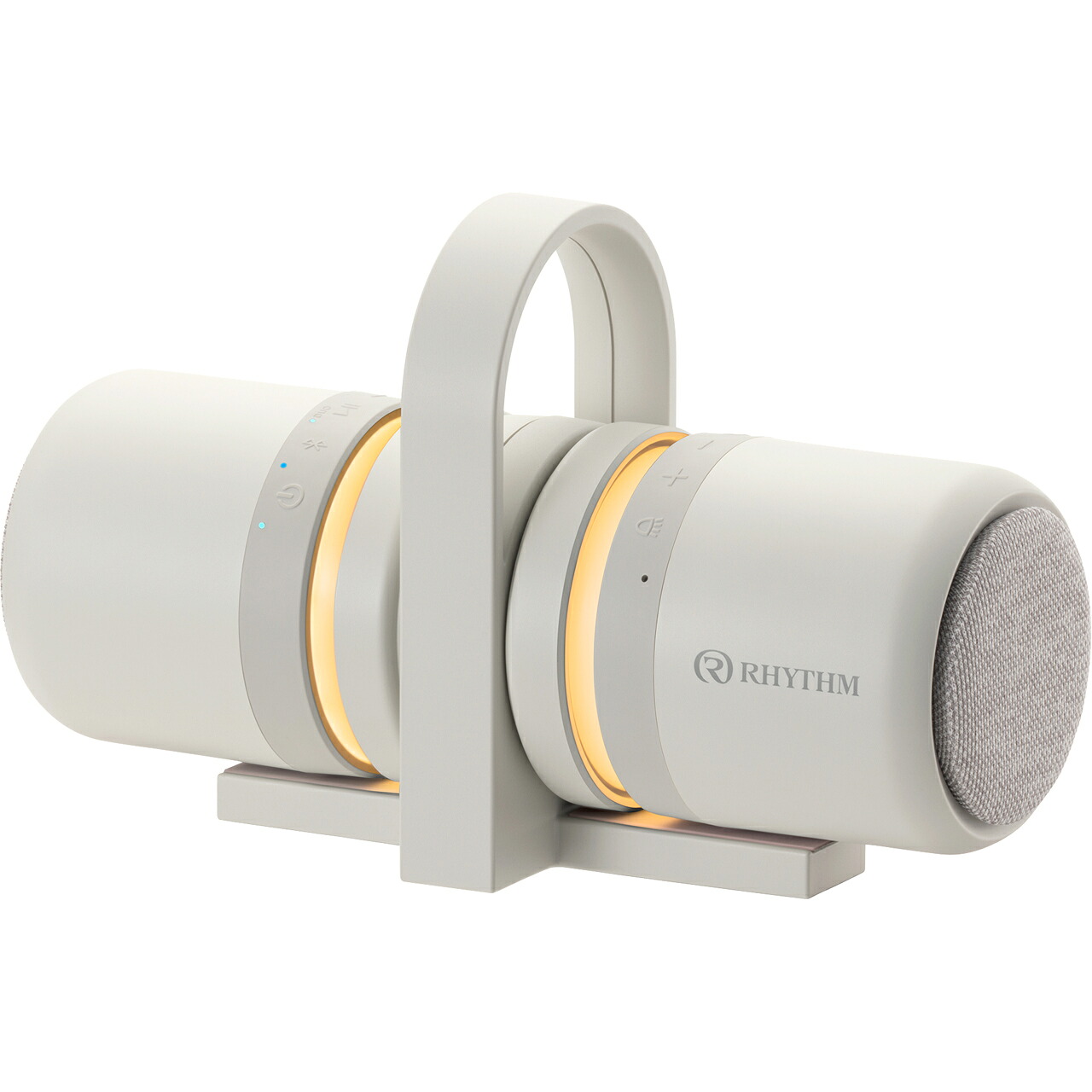 RHYTHM リズム 9YYA30RH08「MAGSPEAKER DUO」マグネット付 防水ポータブルステレオスピーカー Bluetooth対応 ホワイト｜ムラウチ