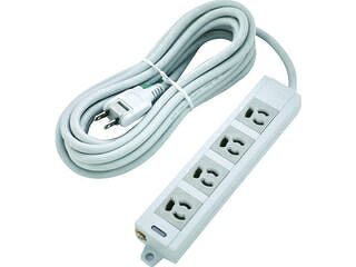 TRUSCO トラスコ中山 電源タップ 3P抜け止め4個口 10M アース/マグネット付 TOT3N-410