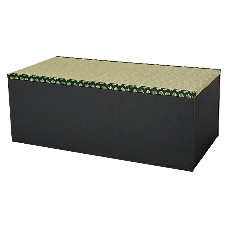 萩原 ハギハラ 畳付き収納スツール 長方形 ハイタイプ 幅120×奥行60×高さ45cm ブラック RUD-1159GR メーカー直送 同梱不可 カード決済のみ対応 沖縄・北海道・離島お届け並びに時間指定不可