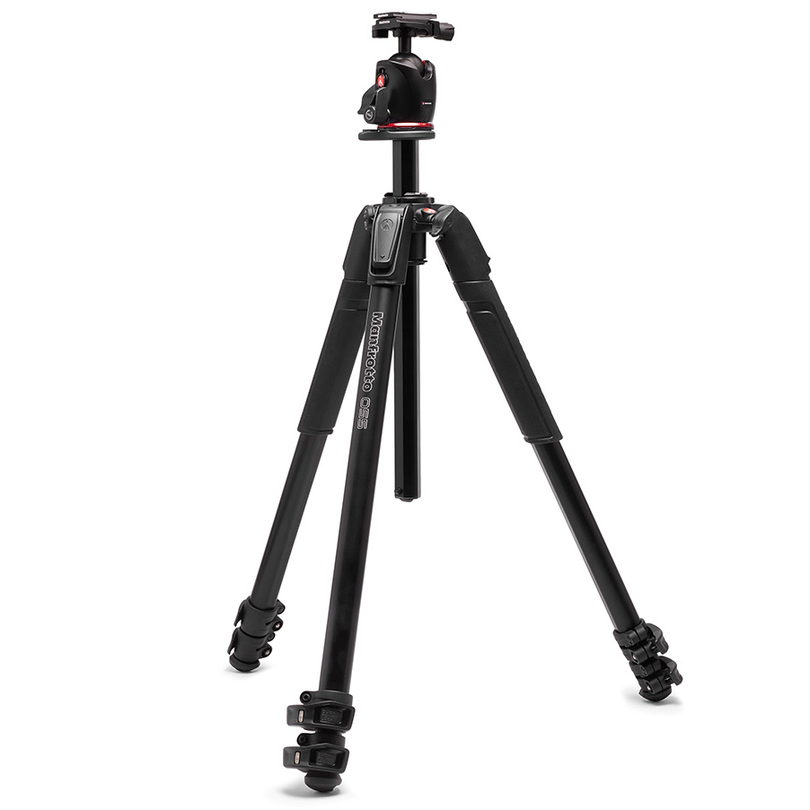 Manfrotto マンフロット MK055XPRO3-Q6T 055労働者階級軽銀三脚3段+Q6付き添い人XPROどんぶり鉢雲台一揃いの道具