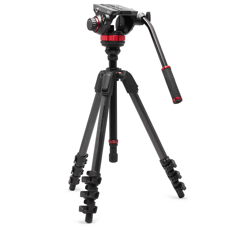 Manfrotto マンフロット MVK502055CXPROV MVH502AH録画媒体雲台+055炭素録画媒体三脚4段