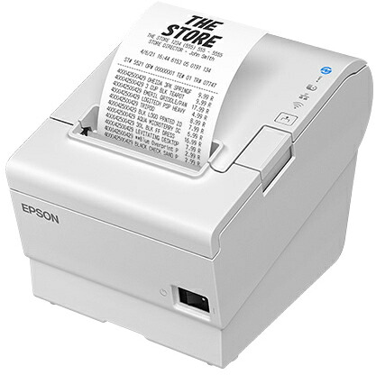 EPSON エプソン キャンセル不可 レシートプリンター/80mm・58mm/USB・有線LAN・シリアル/電源同梱/ホワイト TM887S911W