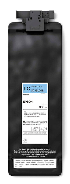 EPSON エプソン SureColor用 インクパック/800ml（ライトシアン）SC35LC08