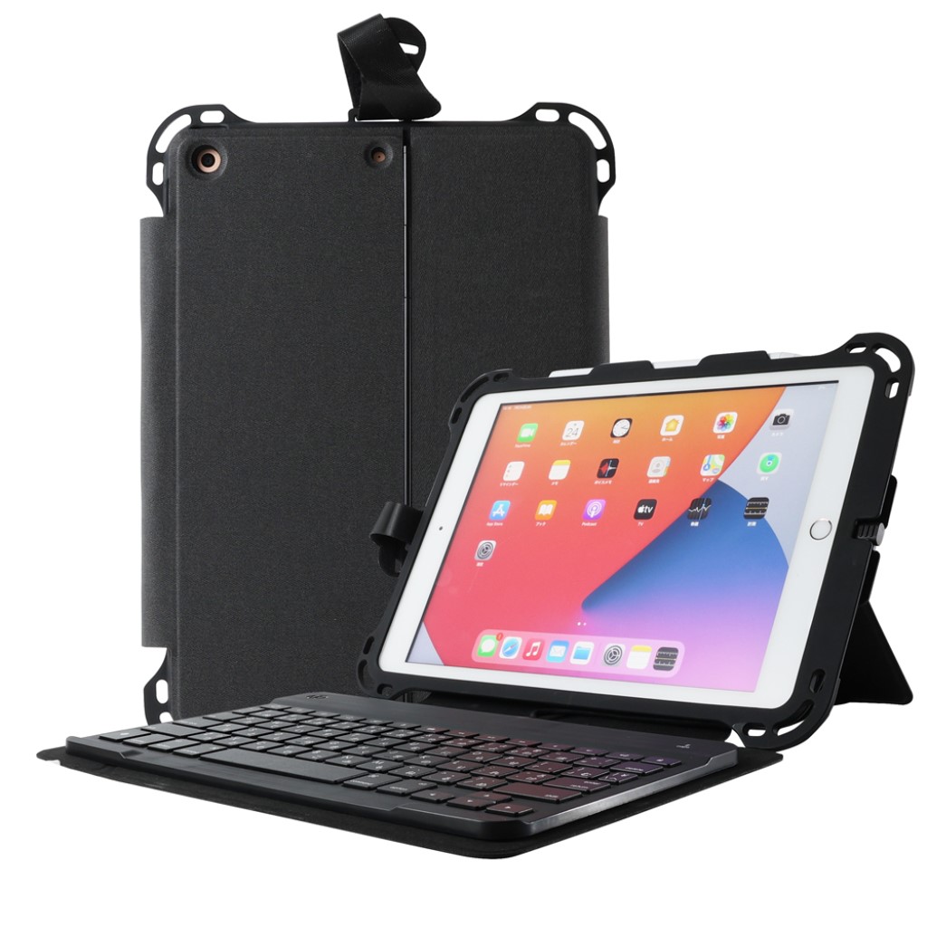エムディーエス MDS-LKCIP102BK iPad 10.2(第9・8・7時人)相応う Lightning有線鍵盤付耐衝撃容れもの