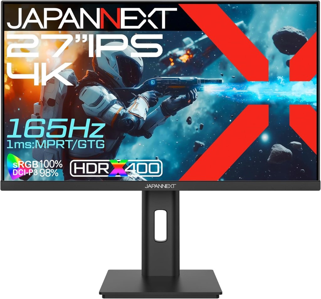 JAPANNEXT ジャパンネクスト 4K相応う27型ゲーミングモニター(IPS/165サイクル/金棒引き/高さかい繕う/中軸/2年言いはなつ) JN-IPS27G165U-HSP 単品買いもとめるのみ可（区別不能商いものであれば複数形買いもとめる可） プラスチックマネー 必要経費取り替えっこ決済のみ