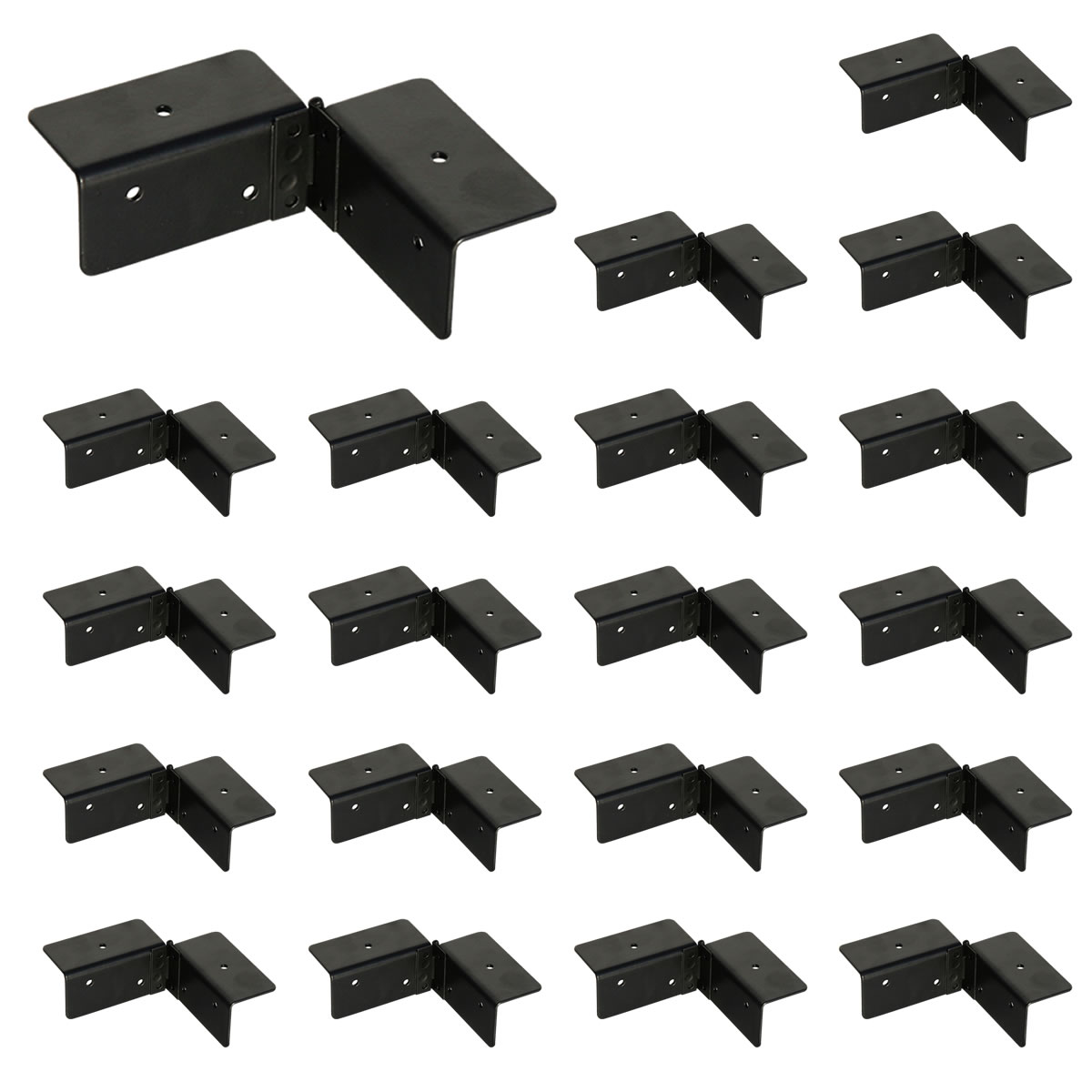 住まいスタイル 【完成品】ラティス・フェンス用コーナー連結金具(20個) ブラック　S-LVCN16-20P 同梱注文不可 カード払い限定 沖縄・北海道・離島お届け並びに時間指定不可