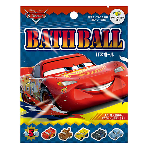ノルコーポレーション 【1ケース(24個入)】バスボール 発泡タイプの入浴剤 Disney カーズ1(リニューアル版) DIZ3601X24|ムラウチ