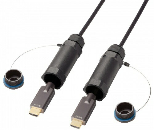 SANWA SUPPLY サンワサプライ HDMIケーブル ウルトラハイスピード準拠 アーマードケーブル 30m 8K/60Hz HDR 防水カバー付 KM-HD20-UFBA30