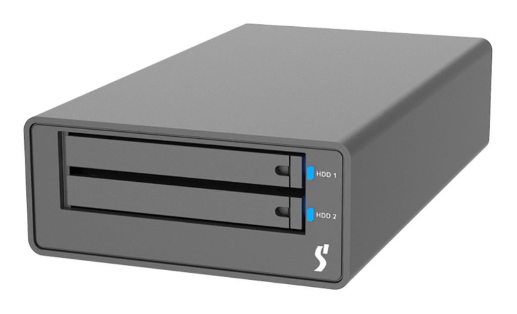 RAIDON TECHNOLOGY 2Bay USB3.2 Type-C外付ストレージ USBバスパワー・DC入力 USB C-C&C-Aケーブル(ブラック) MR2-BA31BP-B｜ムラウチ