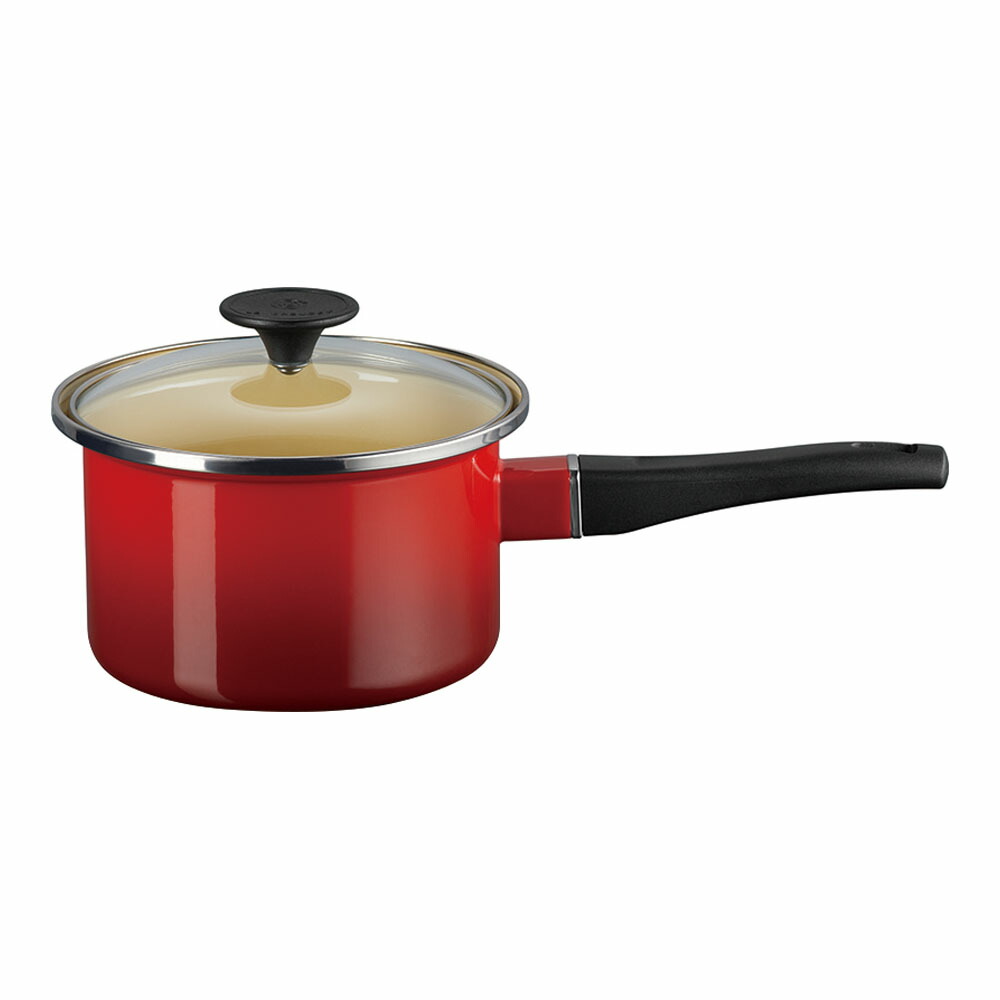 LE CREUSET ル・クルーゼ ル・クルーゼ　ＥＯＳソースパン　ＣＲ（ガラスフタ付）１４ｃｍ