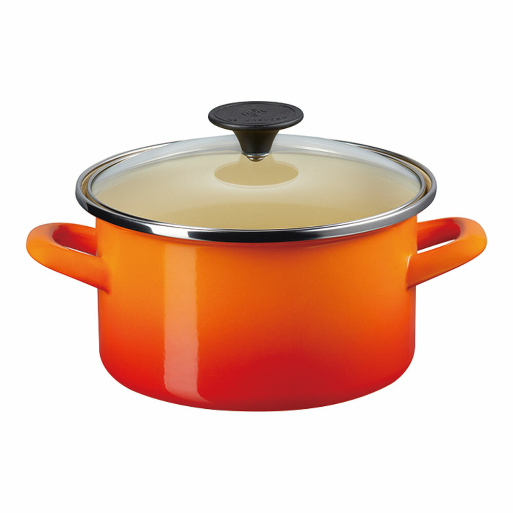 LE CREUSET ル・クルーゼ ル・クルーゼ　ＥＯＳキャセロール　ＯＲ（ガラスフタ付）１８ｃｍ