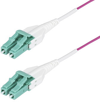 StarTech.com 光ファイバーケーブル/OM4 マルチモード/10m/LC-LC UPC/2芯/100Gbps/OFNR/エリカバイオレット OM4RLCLC10M