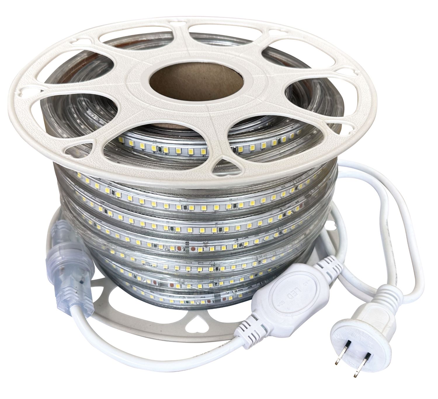 Fujikura 富士倉 LED ロープライト 片面発光 20m 電源付 昼光色 6000K FRL-W20M