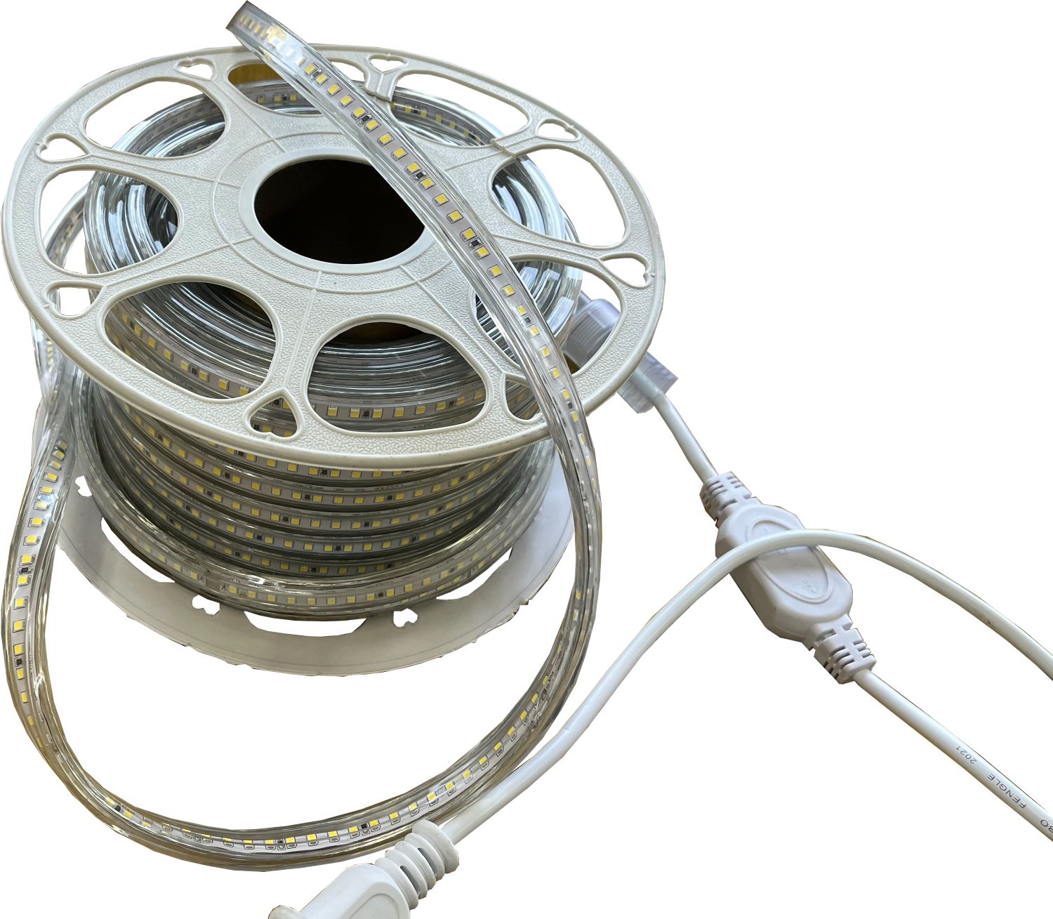 Fujikura 富士倉 LED ロープライト 両面発光 20m 電源付 昼光色 6000K FRL-W20M-W｜ムラウチ