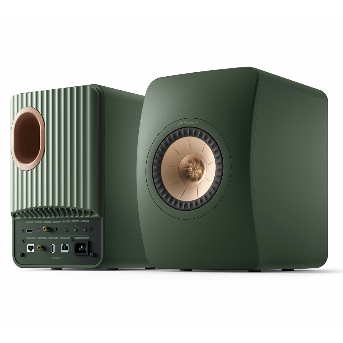 【5年間延長保証込】※メーカー在庫僅少 KEF JAPAN LS50 wireless II Moss Green(モスグリーン) ワイヤレス HiFi スピーカー ペア 【当店のKEF製品は国内正規代理店品です】