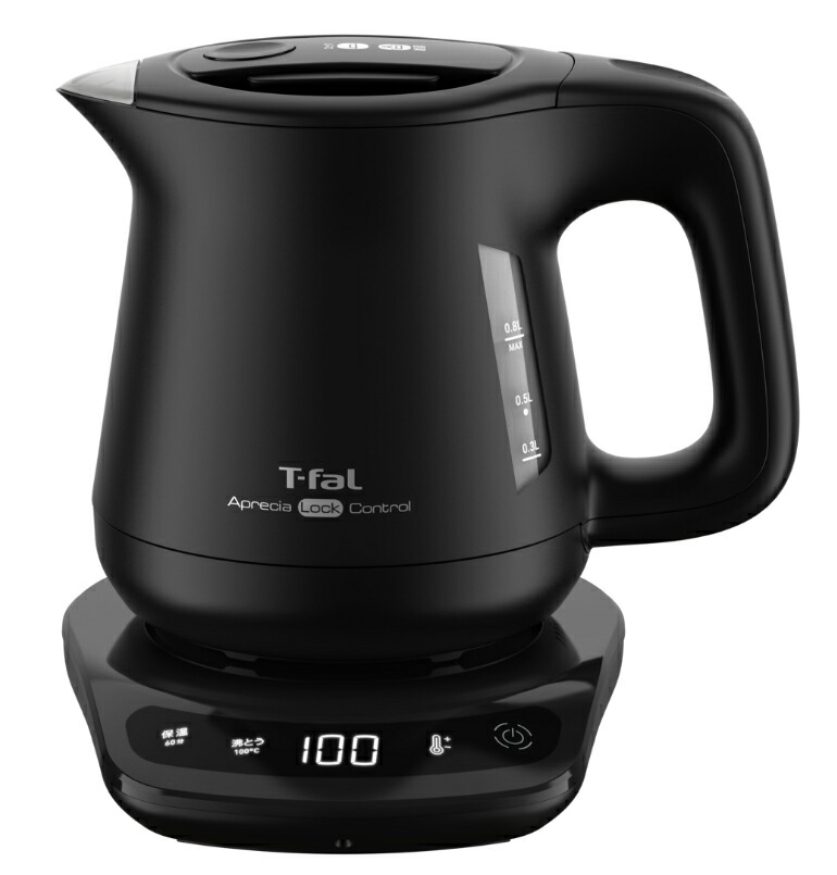 T-fal ティファール KO8608J0 アプレシア ロック コントロール ブラック 0.8L【※当店の在庫はリコール対象外の商品です。】